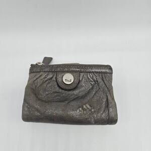 Fossil Women's Leather Small Tri-Fold Wallet Pouch Casual Everyday Boho